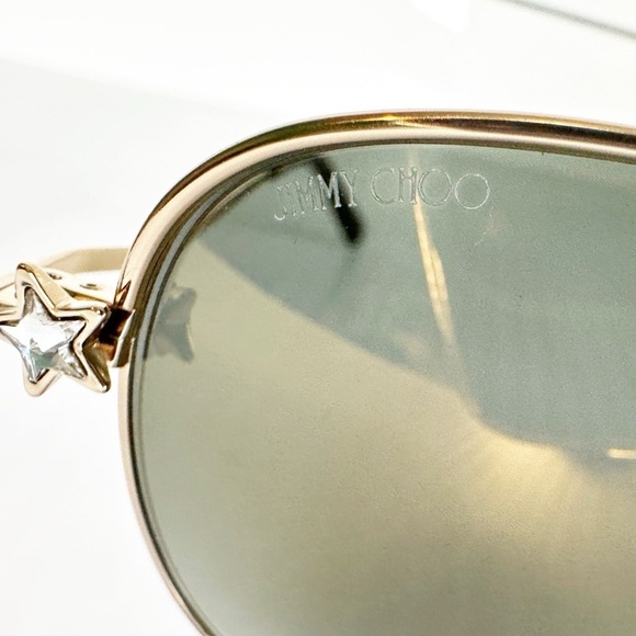 Jimmy Choo Aviator Sunglasses Sansa/S J5GFQ Gold/Black 58mm main image 12